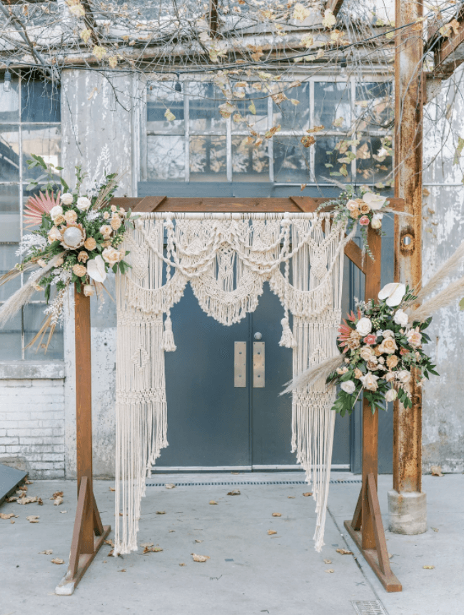 Boho Macrame Wedding Backdrop, Wedding Arch, Bohemian Wedding - If you say i do