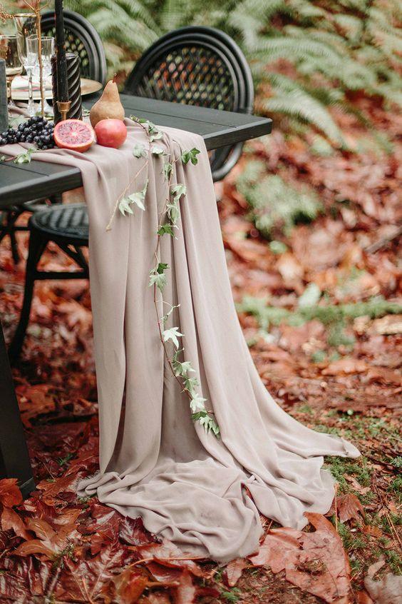 10ft Chiffon Wedding Table Runner 28"x120" Table Linens Wedding Table Décor Sheer Table Runner - If you say i do