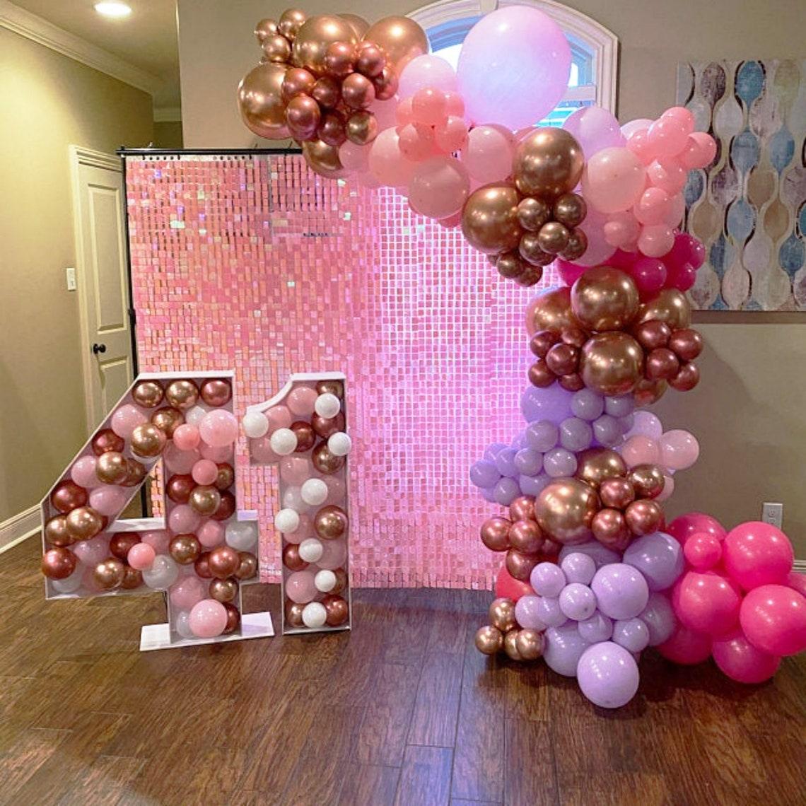 126PCS Hot Pink Balloon Garland Arch Kit Baby Pink Purple Chrome Rose Gold for Birthday Baby Shower Wedding Party Decoration - If you say i do