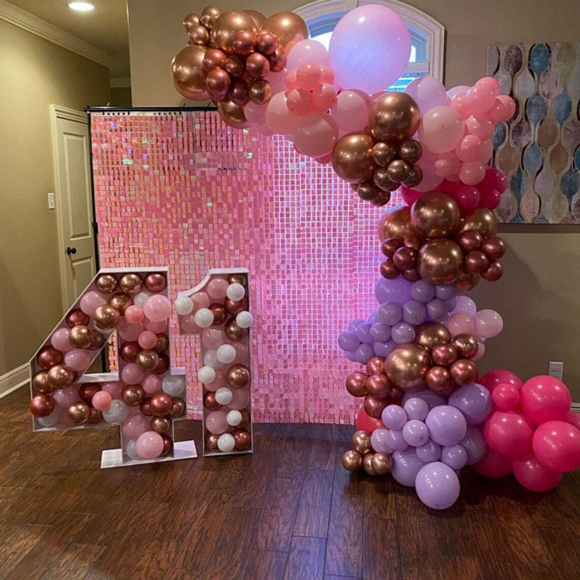 126PCS Hot Pink Balloon Garland Arch Kit Baby Pink Purple Chrome Rose Gold for Birthday Baby Shower Wedding Party Decoration - If you say i do