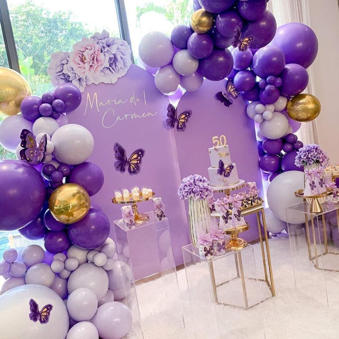 116pcs Purple Butterfly Baby Girl Balloon Garland Arch - If you say i do