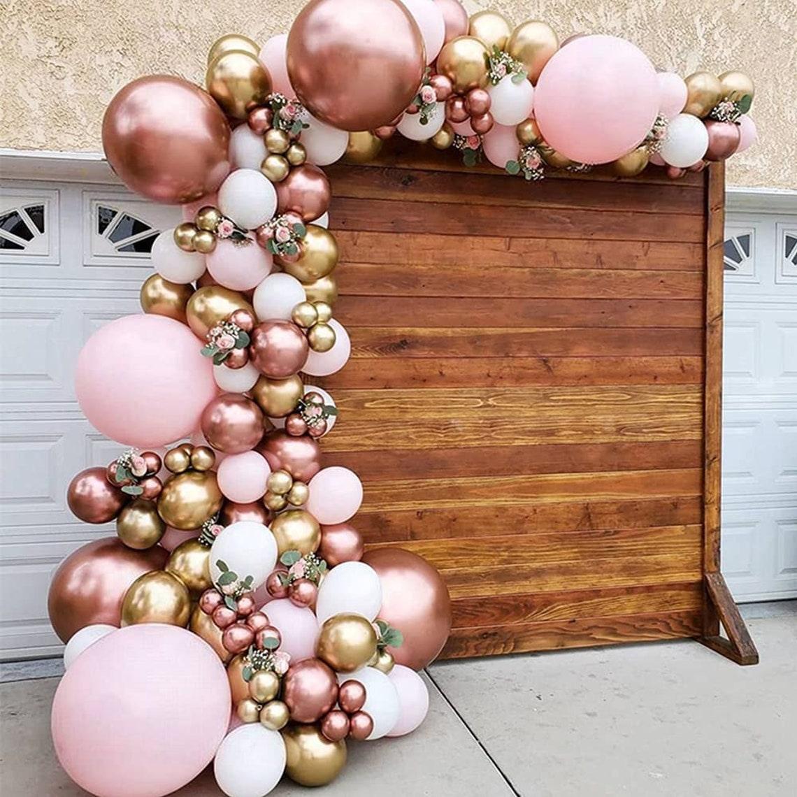Rose Gold Balloons Garland Arch Kit 148PCS Latex Balloon for Bridal Wedding Birthday Baby Shower - If you say i do