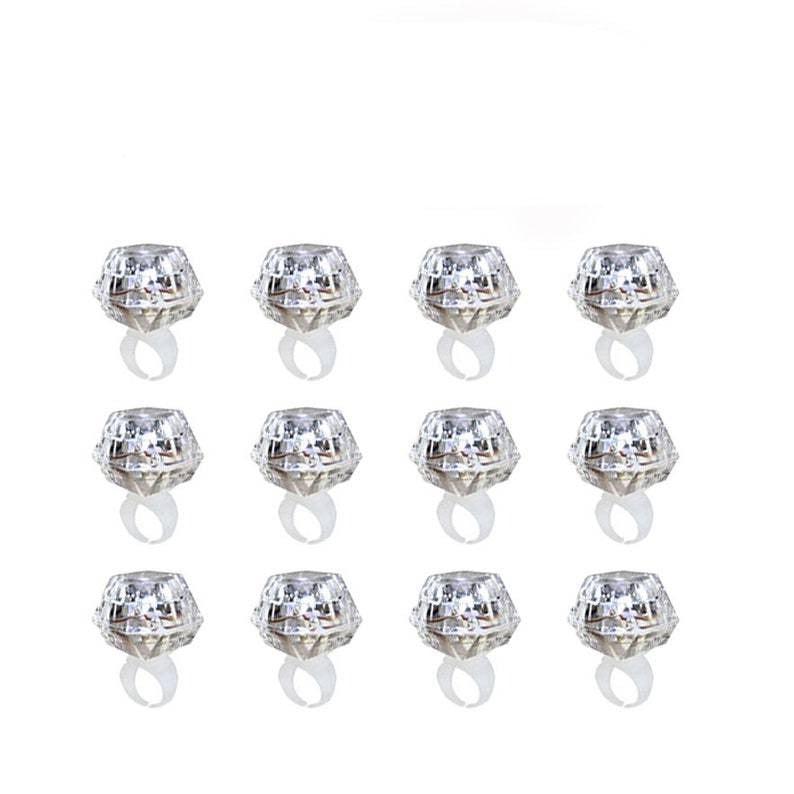 LED Light Up Jewel Engagement Party Rings / Bachelorette/ Wedding Party Favors - If you say i do