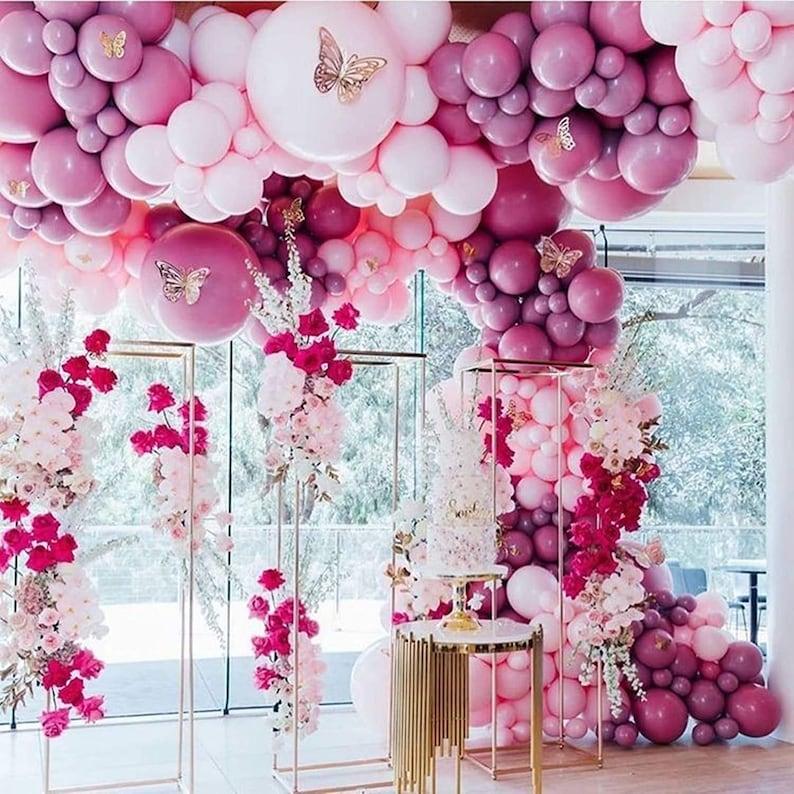 188PCS Hot Pink Purple Balloons Garland Arch Kit Double-layer Thick Latex Purple Balloons - If you say i do