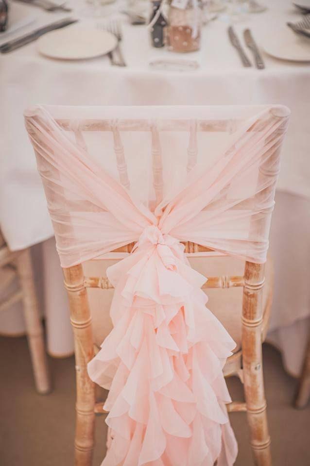 Chiffon Chair Sashes with a Bow Tie for Outdoor Indoor Wedding Receptions