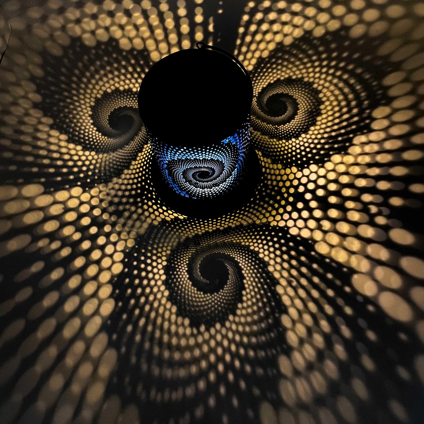 Solar Hollow Shadow Cast Lantern-Blue Spiral - If you say i do