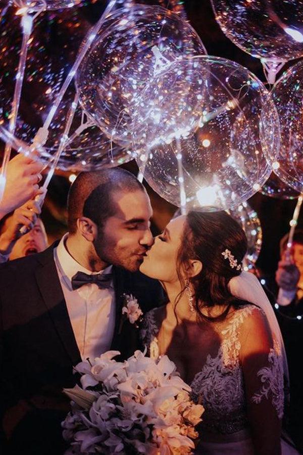 Transparent Plastic Balloon Sticks Holder With Cup for Led Balloons - If you say i do