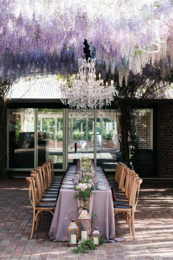 Artificial Fake Wisteria Vine Ratta Hanging Garland for Wedding Decorations - If you say i do