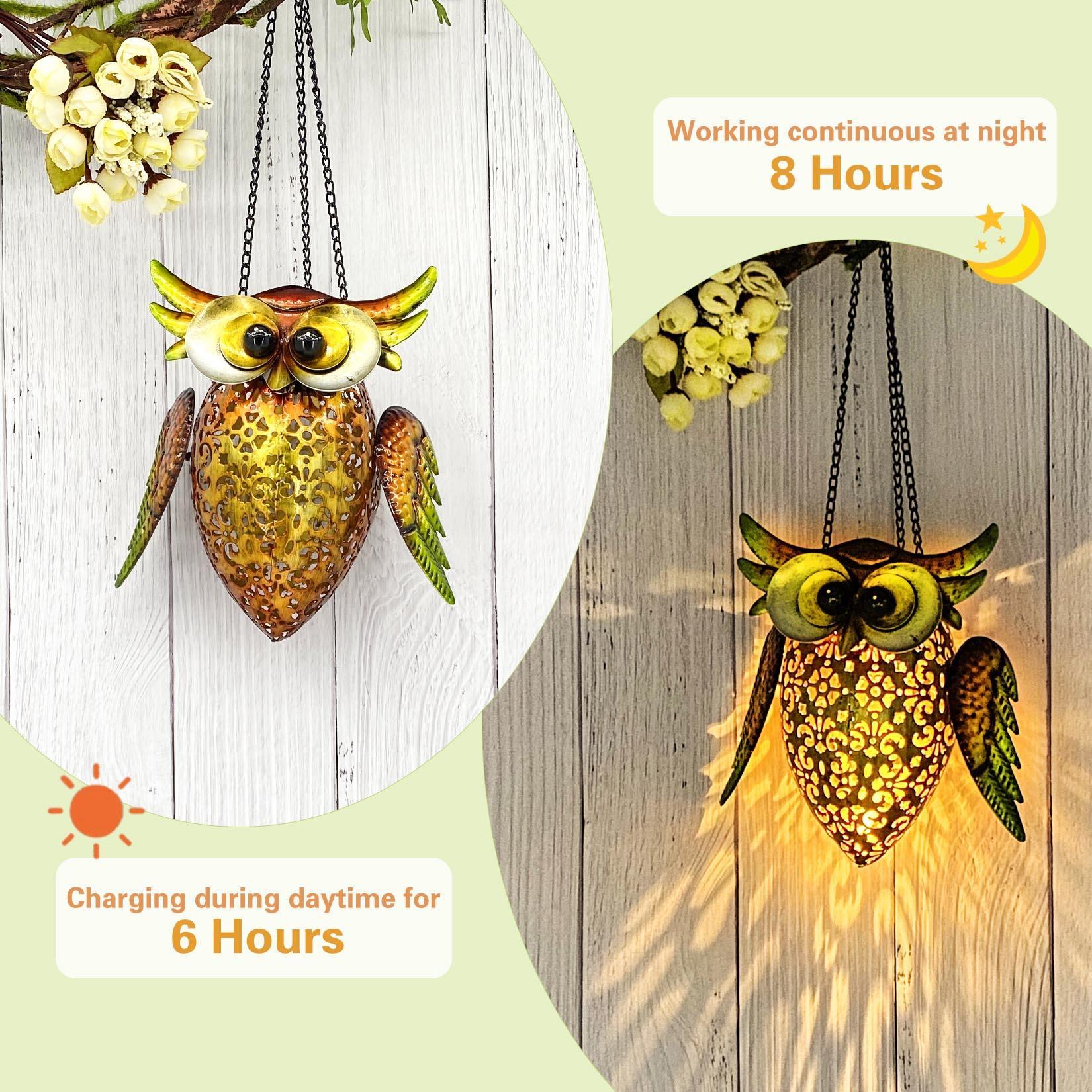 Hanging LED Solar Lantern Lights-Owl - If you say i do