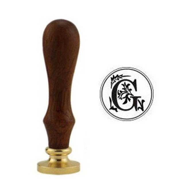 Retro 26 Letter A - Z Wax Seal Stamp Alphabet Letter Retro Wood Stamp Kits - If you say i do