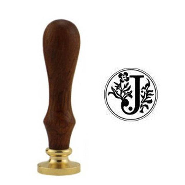 Retro 26 Letter A - Z Wax Seal Stamp Alphabet Letter Retro Wood Stamp Kits - If you say i do
