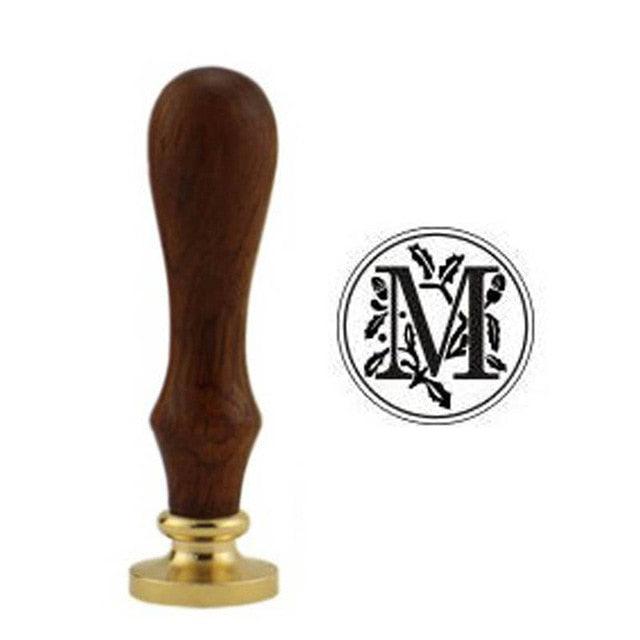 Retro 26 Letter A - Z Wax Seal Stamp Alphabet Letter Retro Wood Stamp Kits - If you say i do