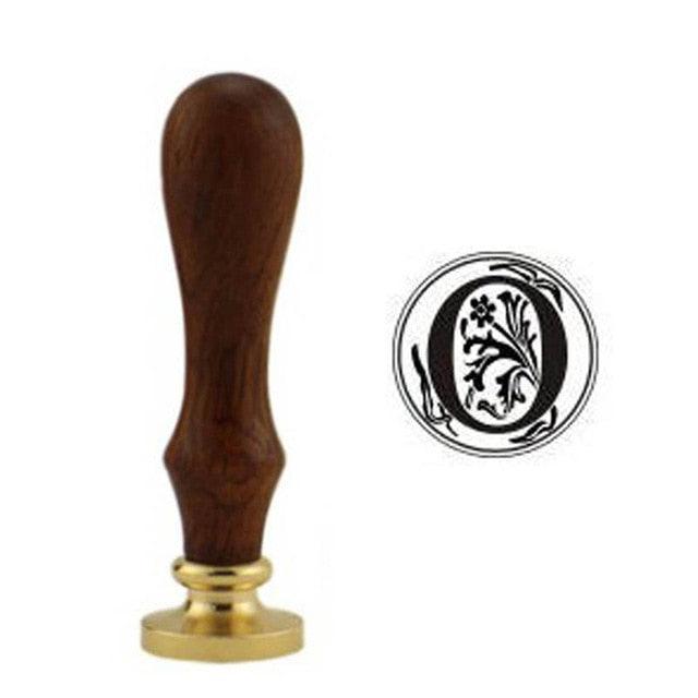 Retro 26 Letter A - Z Wax Seal Stamp Alphabet Letter Retro Wood Stamp Kits - If you say i do