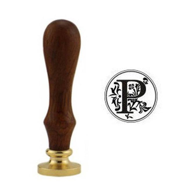 Retro 26 Letter A - Z Wax Seal Stamp Alphabet Letter Retro Wood Stamp Kits - If you say i do