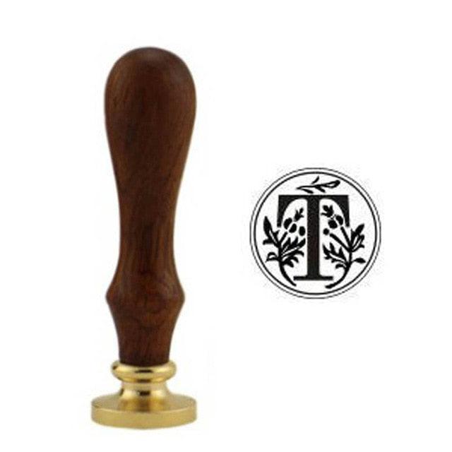 Retro 26 Letter A - Z Wax Seal Stamp Alphabet Letter Retro Wood Stamp Kits - If you say i do