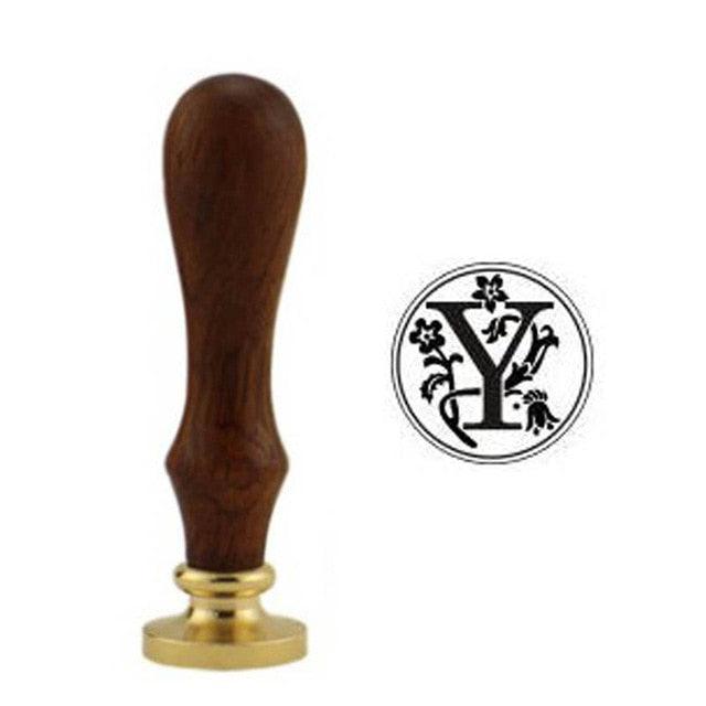 Retro 26 Letter A - Z Wax Seal Stamp Alphabet Letter Retro Wood Stamp Kits - If you say i do