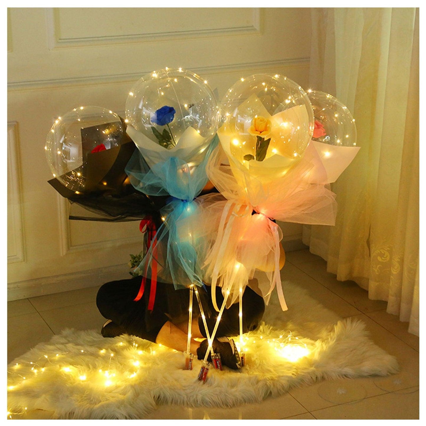 Balloon Flower Bouquet - Flower in Balloon for Gift and Home Decoration - If you say i do