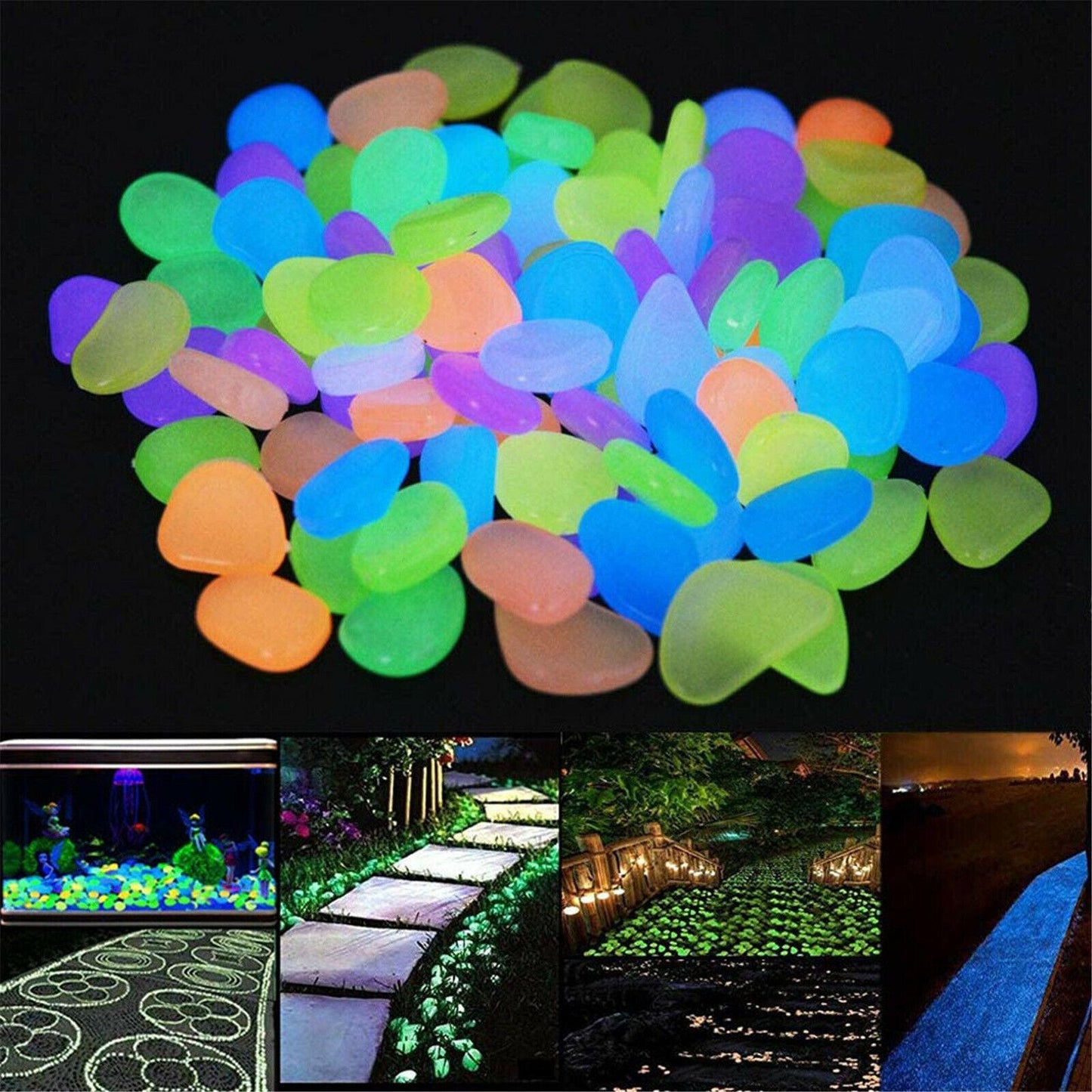 Glow in the Dark Garden Pebbles Glow Stones Rocks for Walkways - If you say i do