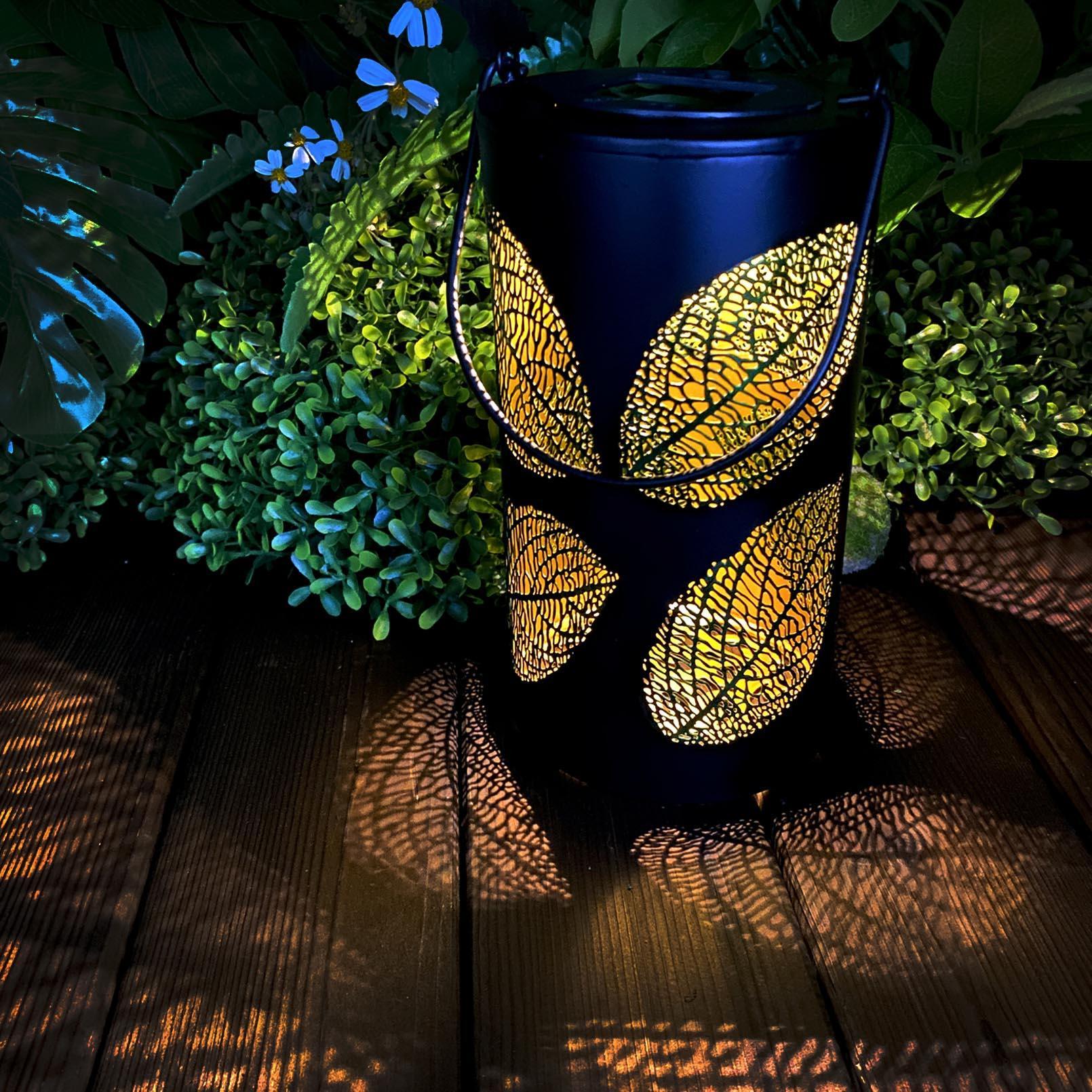Solar Hollow Shadow Cast Lantern-Leaves - If you say i do