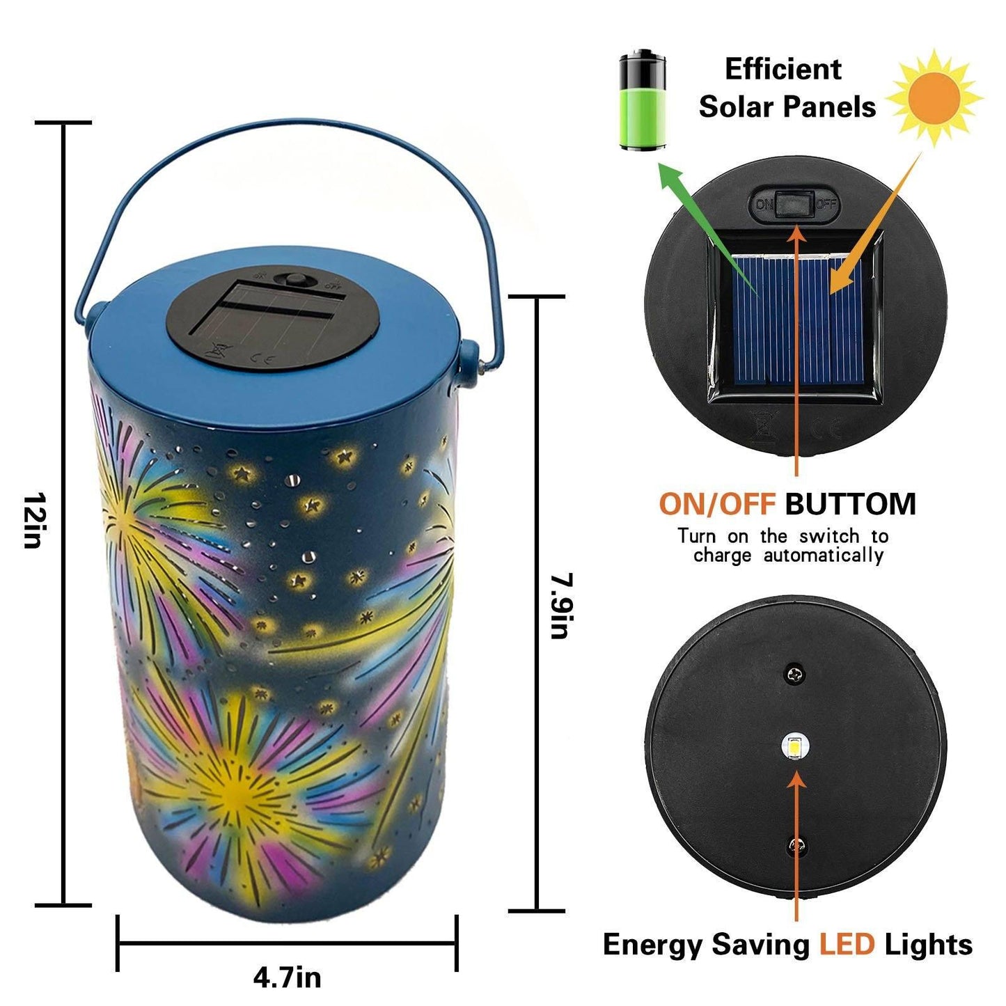 Solar Hollow Shadow Cast Lantern-Fireworks - If you say i do