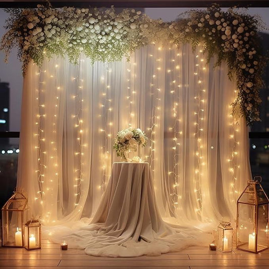 String Lights Curtain,USB Powered Fairy Lights for Bedroom Wall Party