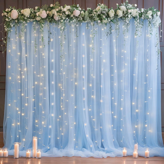 Window Curtain String Lights for Christmas Bedroom Party Wedding Home