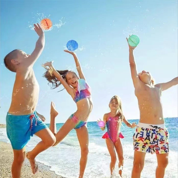 16PCS Reusable Water Balloons, Refillable Magnetic Water Balls for Outdoor Games, Self Sealing Water Splash Bomb Quick Fill for Summer Fun, Pool Beach Toys for Kids