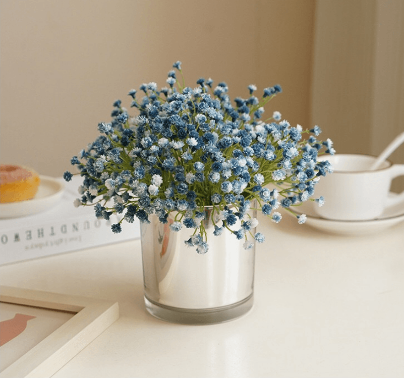 12pcs Artificial Baby's Breath Decorations, White Real Touch