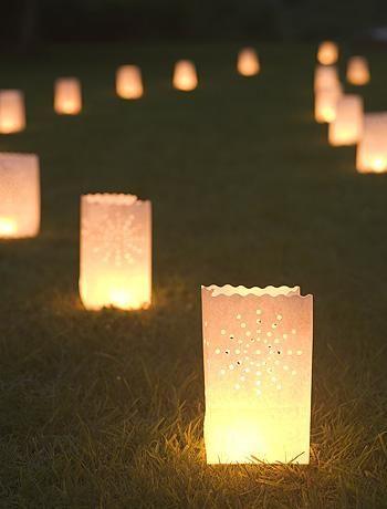 50pcs Light Up Luminaries Warm White Luminary Candle Bags With Lights-For Wedding Aisle, Rustic Wedding Decorations - If you say i do