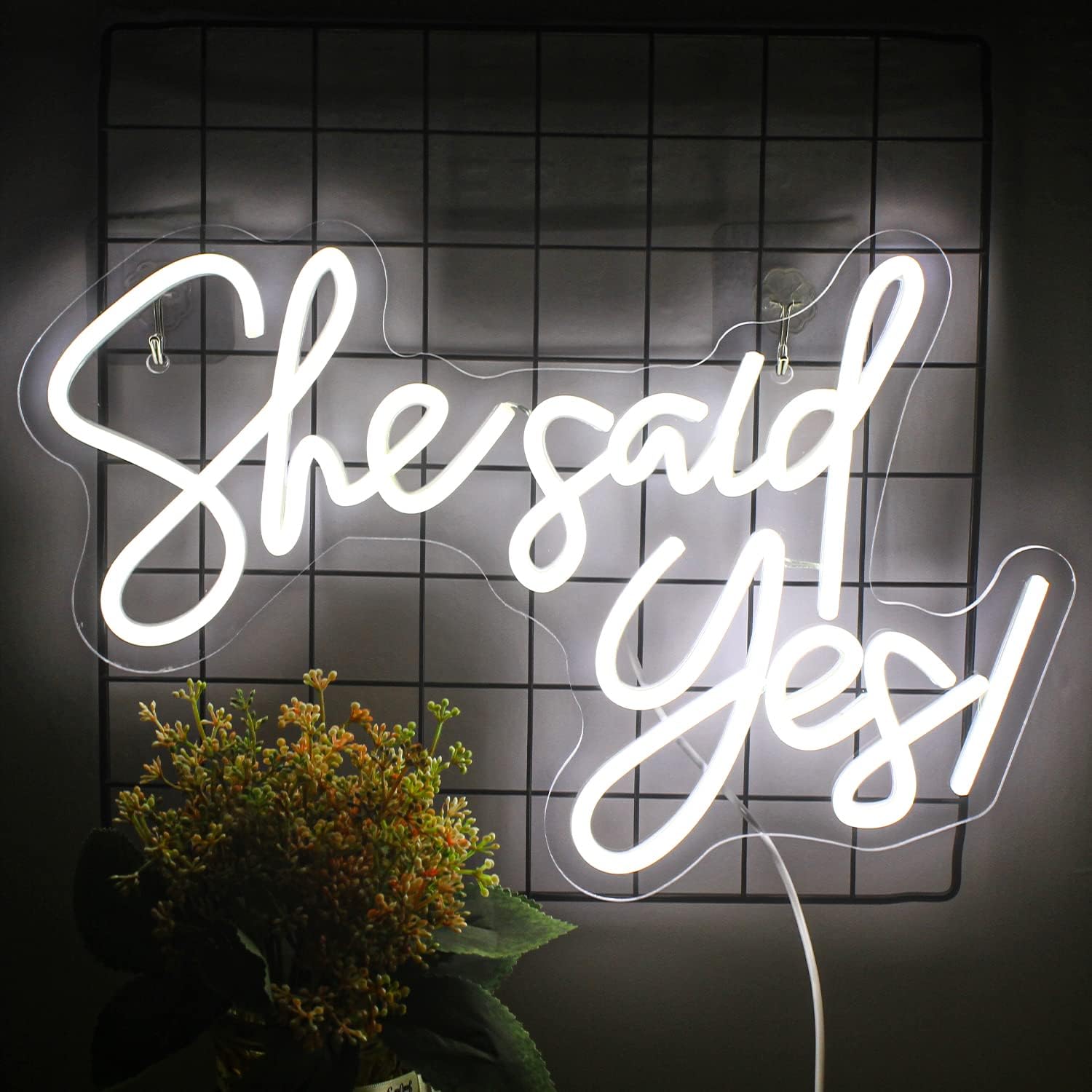 Engegment Led Sign Bride To Be Sign She Said Yes LED Neon Sign - 15.8x10.2 Inch Proposal ...