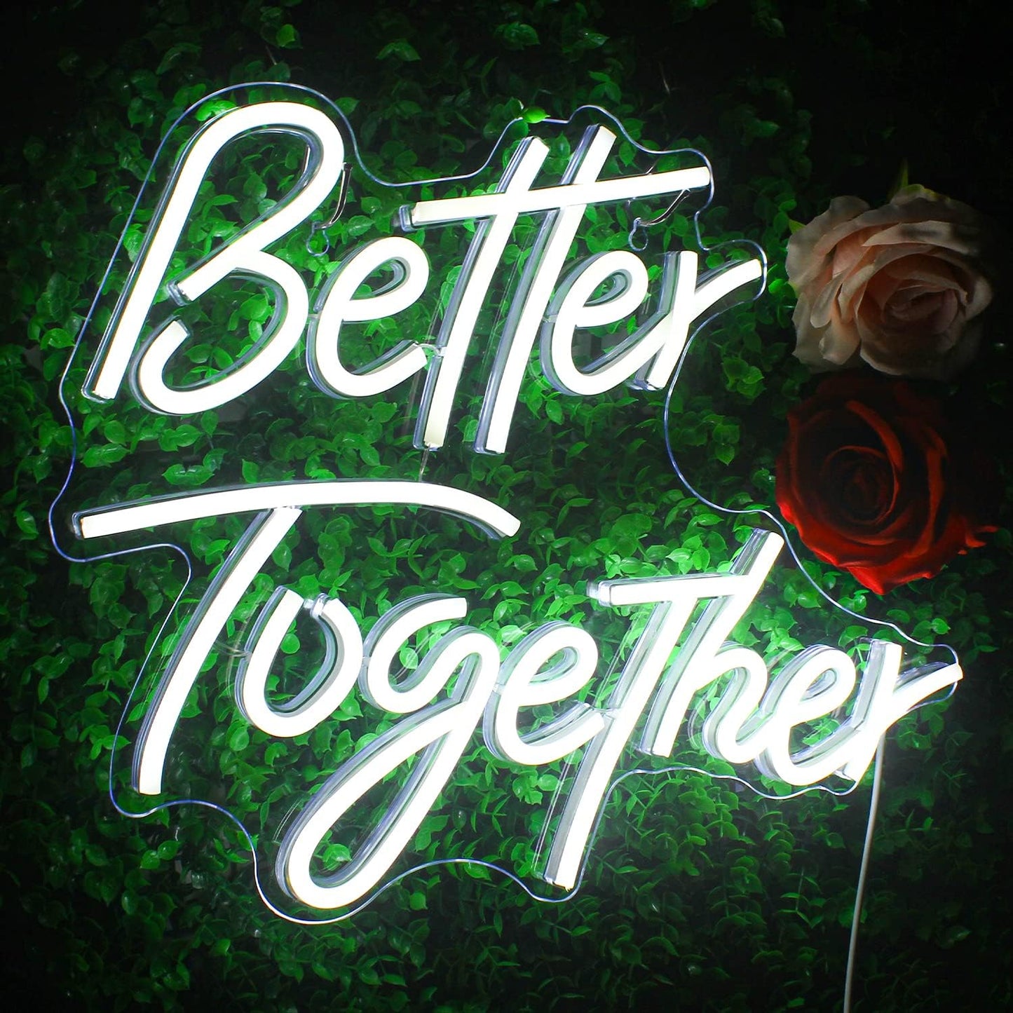 Better Together Neon Sign, Wedding Neon Signs, Custom Wedding Backdrop Decor，Wedding Decor，Wedding Neon Signs for Reception