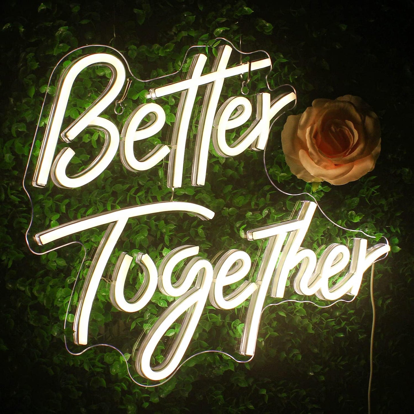 Better Together Neon Sign, Wedding Neon Signs, Custom Wedding Backdrop Decor，Wedding Decor，Wedding Neon Signs for Reception