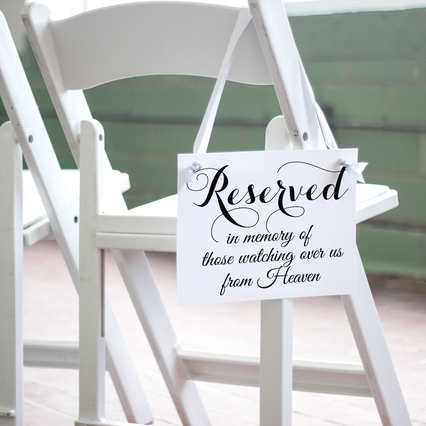 Reserved in Loving Memory Wedding Chair Sign, Reserved Seat Sign, This Seat is Reserved Memorial Sign