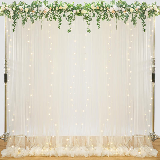 Curtain Lights with Remote, 8 Modes Curtain String Lights for Party