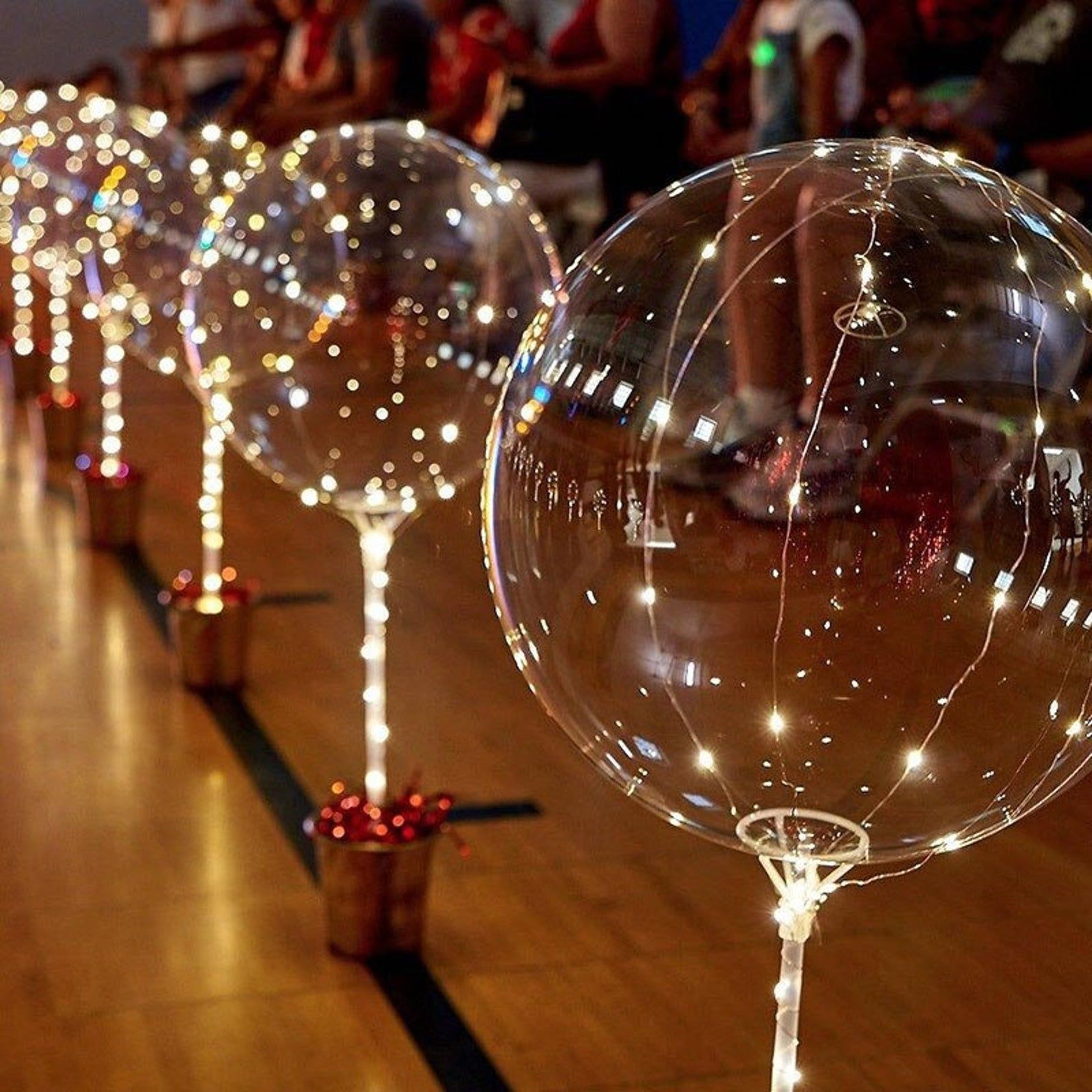 LED Bobo Balloons with Sticks for Weddings, Bridal Showers, Birthdays ...