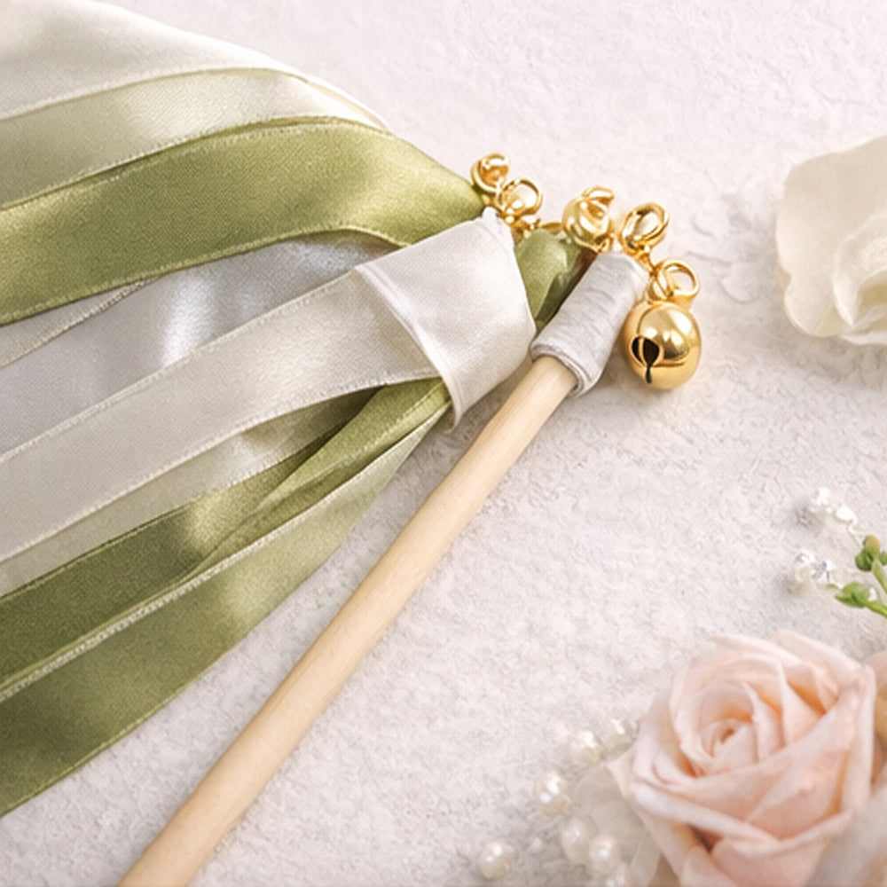 Elegant Wedding Ribbon Wands with Bells / Handmade & Fully Customizable