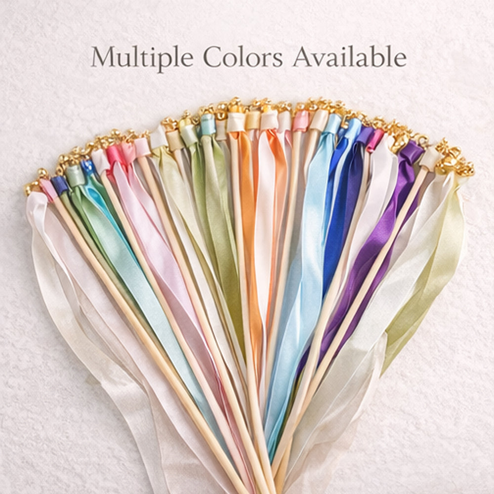 Elegant Wedding Ribbon Wands with Bells / Handmade & Fully Customizable