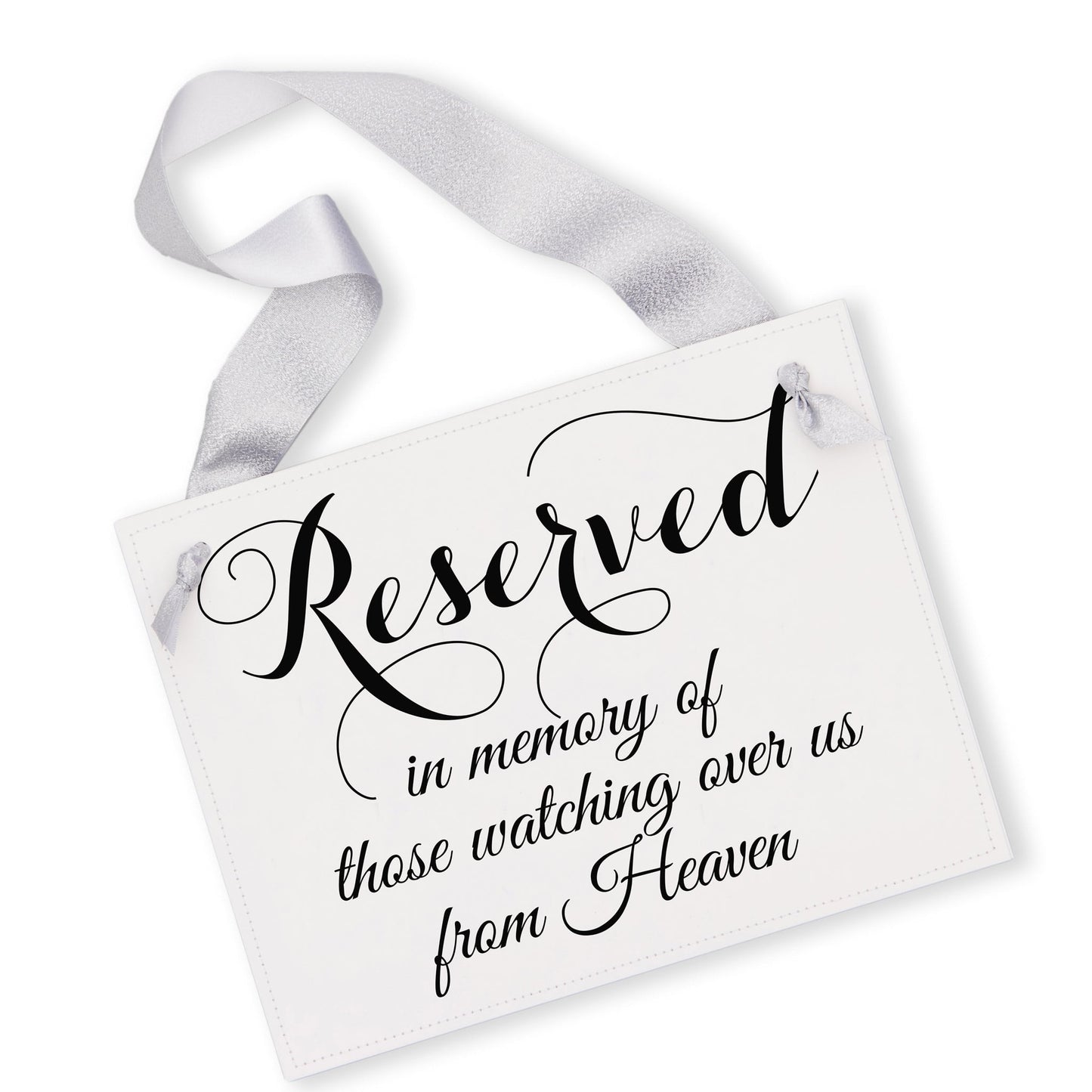 Reserved in Loving Memory Wedding Chair Sign, Reserved Seat Sign, This Seat is Reserved Memorial Sign