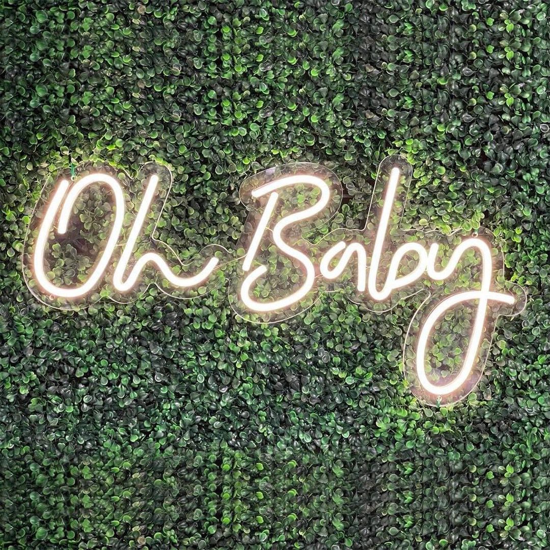 Oh Baby Neon Sign Custom Wall Decor, Led Sign Personalized Gifts for Her, Neon Light Baby Shower Decor, Led Light Baby Shower Gifts