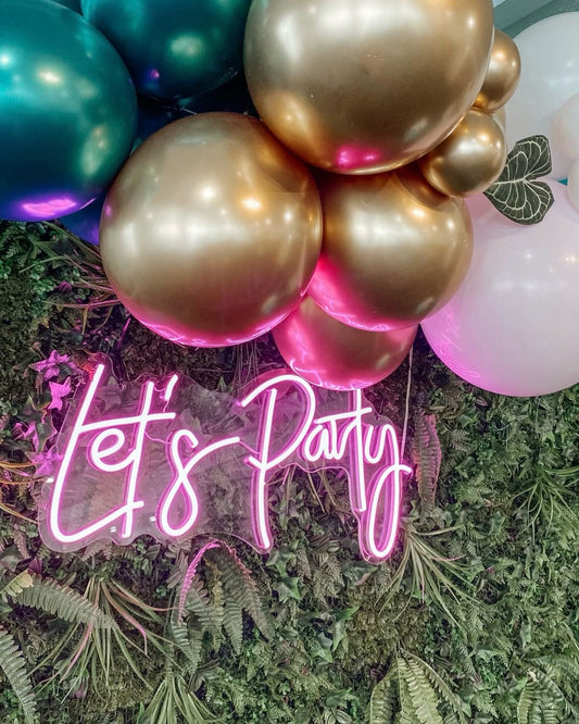 Let's Party Neon Sign, Bar Neon Sign, Neon Wedding Sign, Birthday Sign, Wedding Backdrop, Bar Backdrop, Neon Party Sign, Party Backdrop