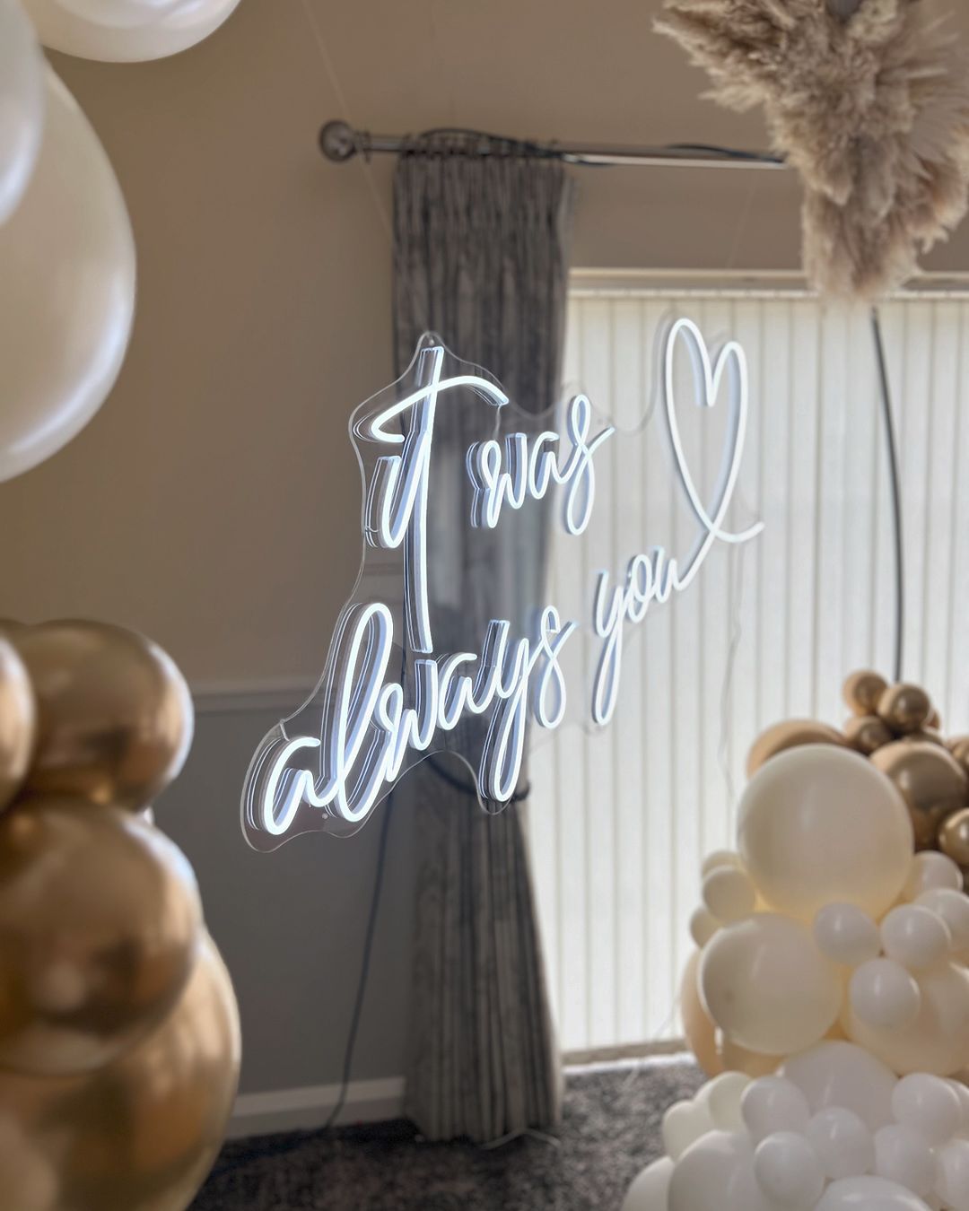 It Was Always You Neon Sign,Custom Wedding Neon Signs, Modern Wedding Party Backdrop Decor,Wedding Reception Sign, Engagement Gifts