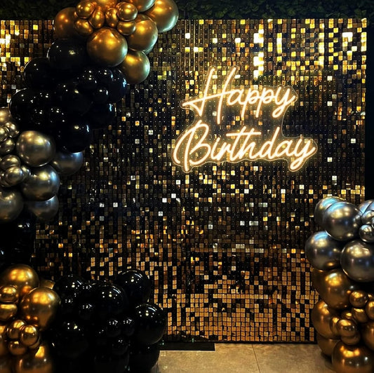 Happy Birthday Neon Sign, Birthday Neon Sign, Neon Party Backdrop, Party Neon Sign, Customized Neon Sign, Personalizable Neon Sign, Birthday Decorations