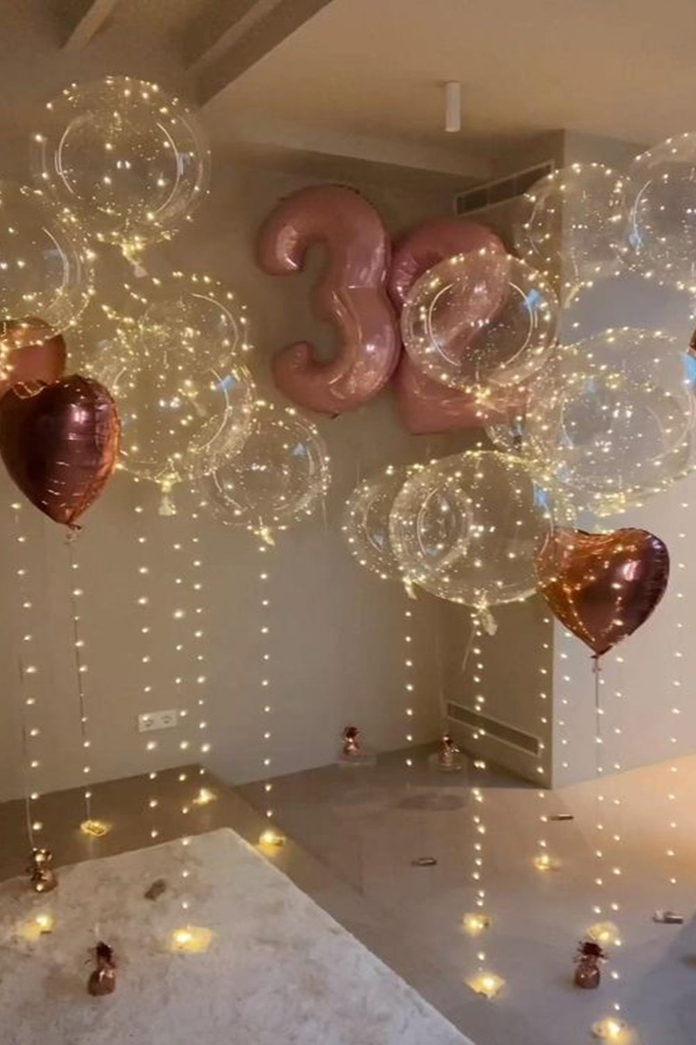 Led Bobo Balloon for Happy 30th Birthday Party Balloon Decorations