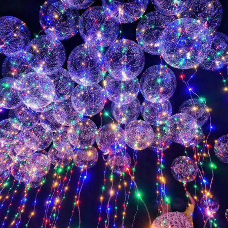 Glowing LED BoBo Clear Balloons with Lights