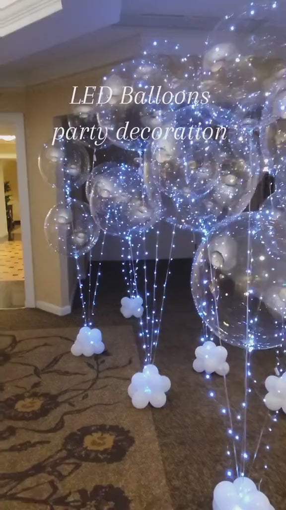 16ft Led String Clear Reusable Led Balloon Decorations for Wedding Birthday Christmas