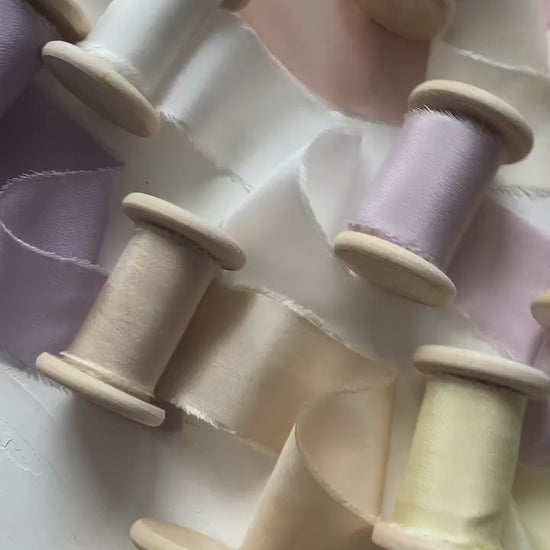 Silk Ribbon: Hand Dyed Ribbon for Wedding Decor