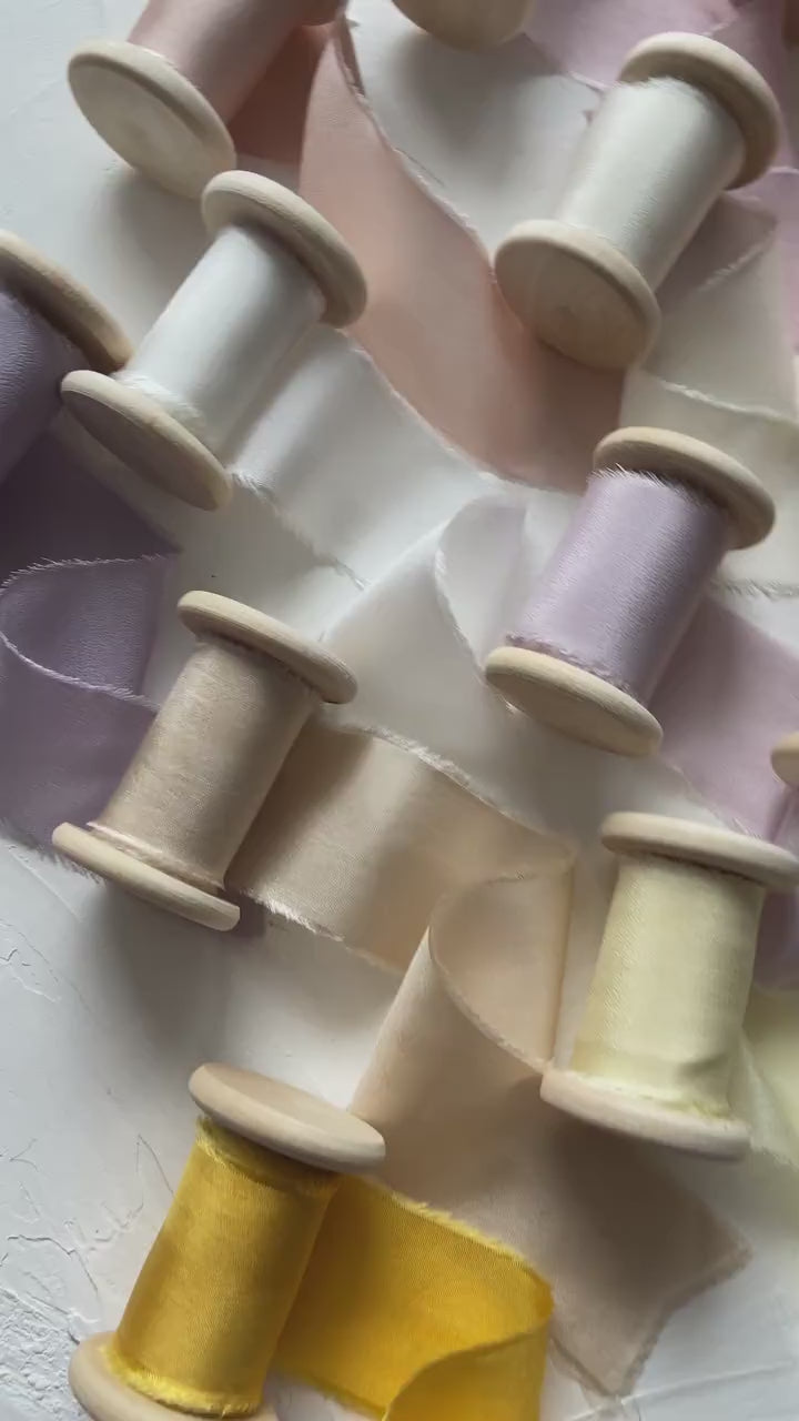 Silk Ribbon: Hand Dyed Ribbon for Wedding Decor
