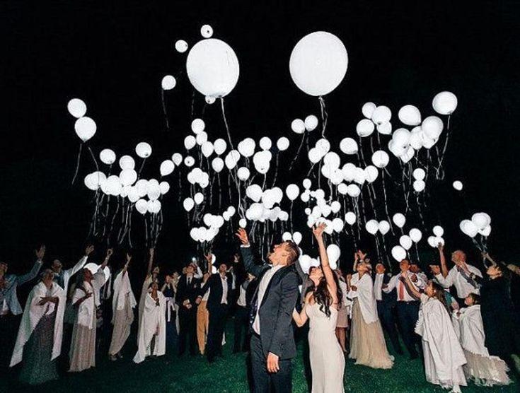 100 Pack | 12'' White Latex LED Light Up Balloons Glow Party Decor Ideas - If you say i do