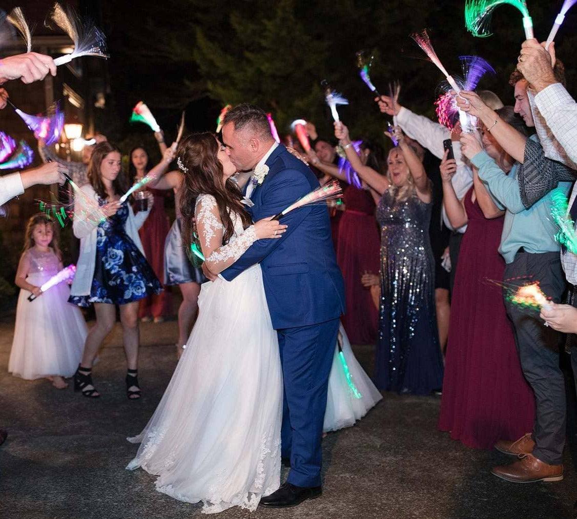 Led Fiber Optic Wands, Wedding Send Off Ideas For Night - If you say i do