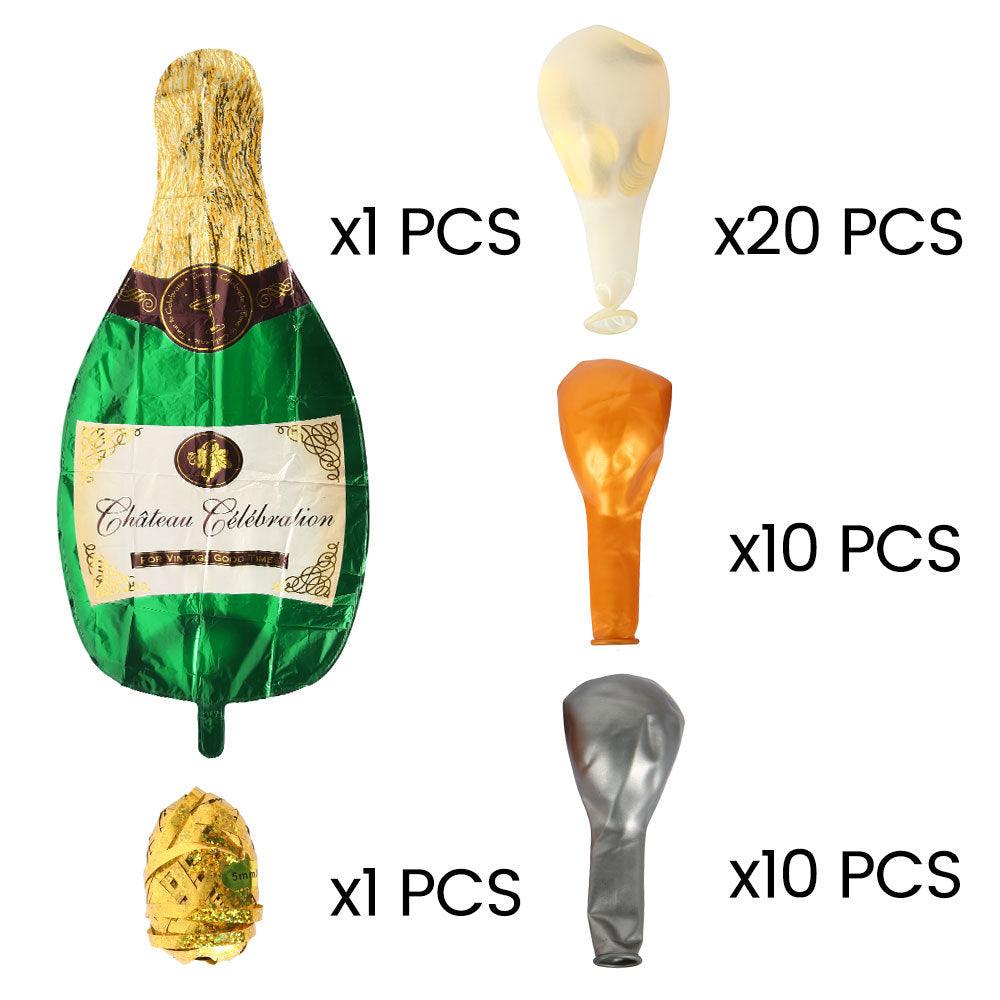 42pcs Large Size Champagne Bottle Balloons Set Wedding Christmas Birthday Party Decoration - If you say i do